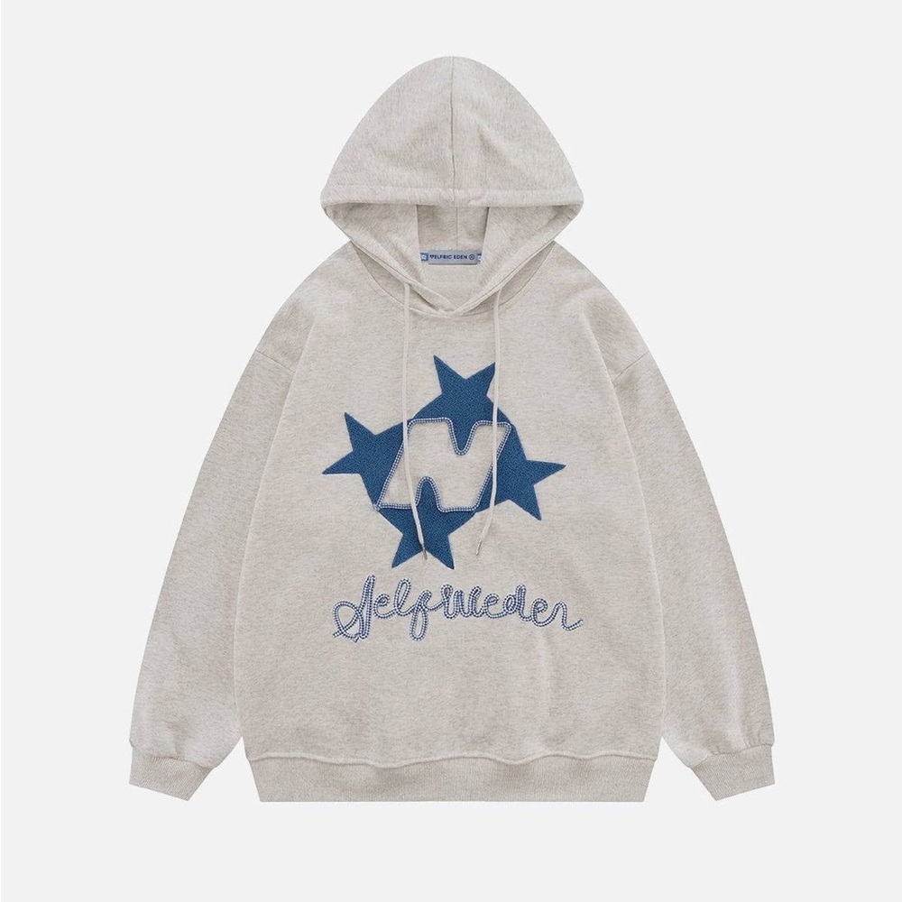 Aelfric Eden Stellaris Embroidered Hoodie size Large Loungewear Athleisure